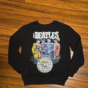 The Beatles Black Graphic Sweater